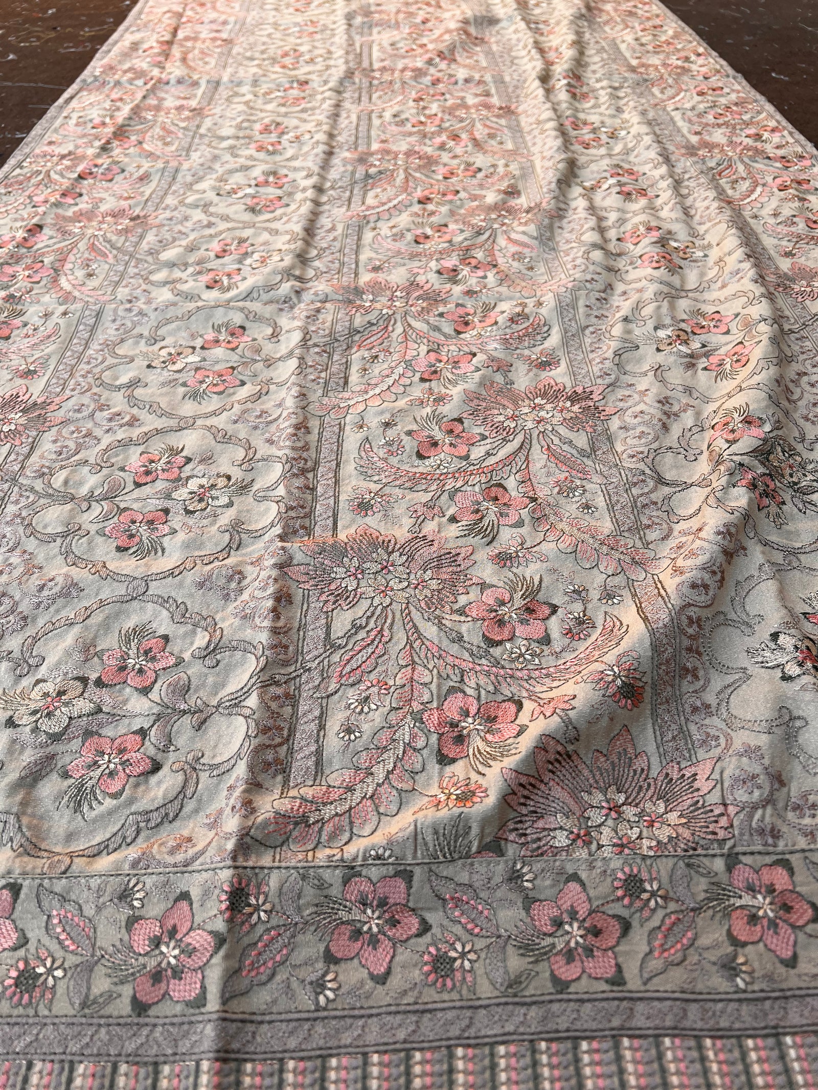 Sarinnah Premium D40-Luxury Formal Heavy Embroidered Karandi Shawl.