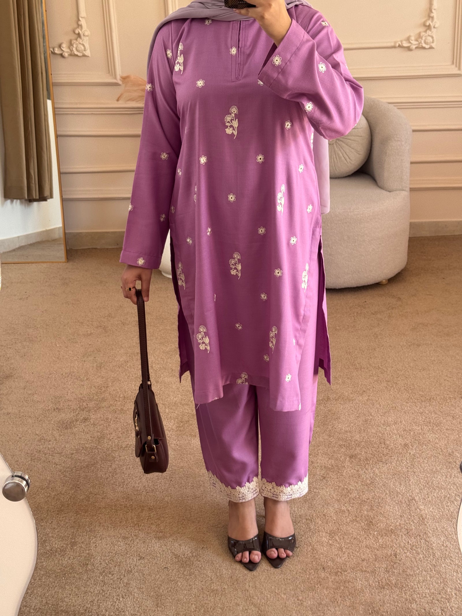 Grace W760 - Embroidered 2pc marina dress