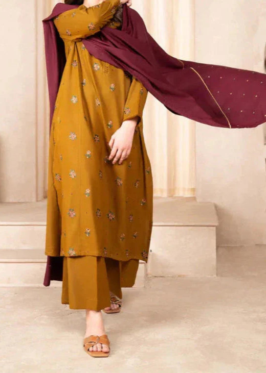 Grace S1282-Embroidered 3pc Lawn Dress With Printed Munar Dupatta