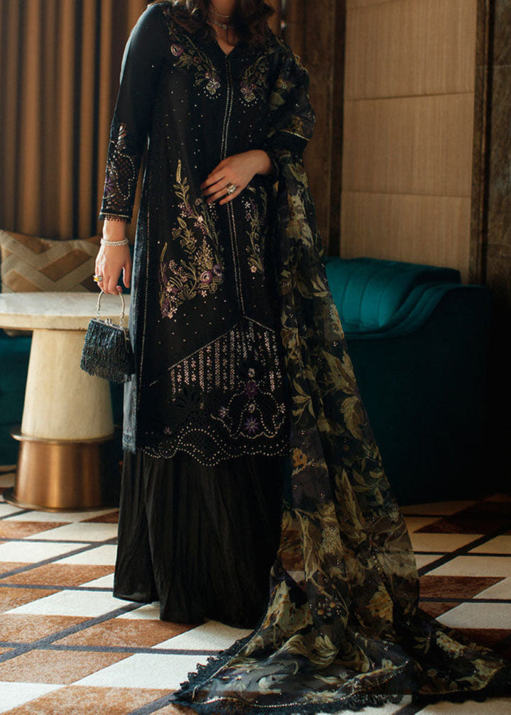Grace S1251-Embroidered Sequence 3pc CUTWORK Lawn Dress With Printed Munar Dupatta.