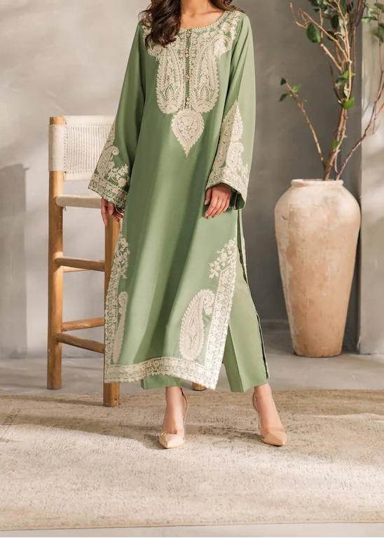 Grace S1291-Embroidered 3pc Lawn Dress With Dyed Chiffon Dupatta.
