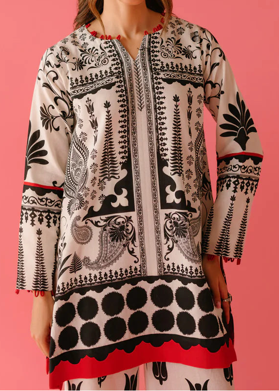 Grace W968- Digital Printed 2pc Karandi Dress.