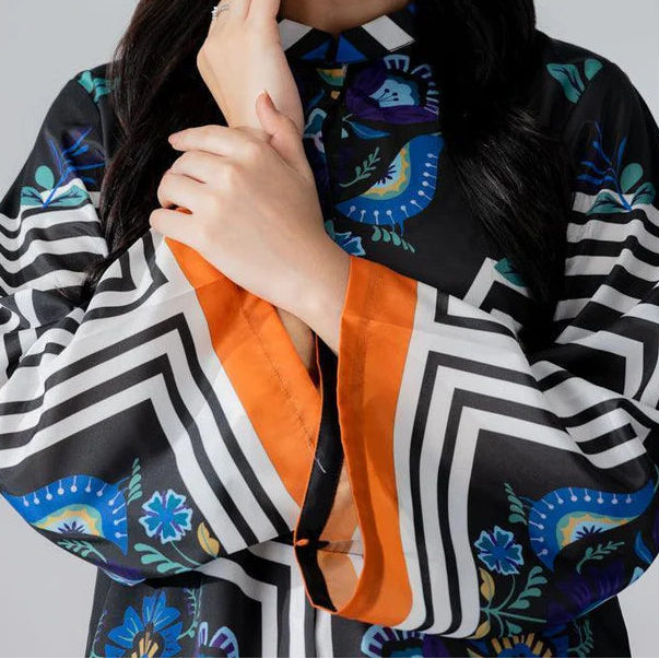 Grace W968- Digital Printed 2pc Karandi Dress.