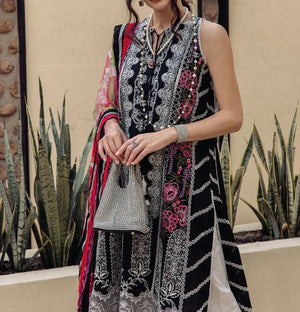 Grace S669-Embroidered 3PC Lawn with Digital Printed silk dupatta.