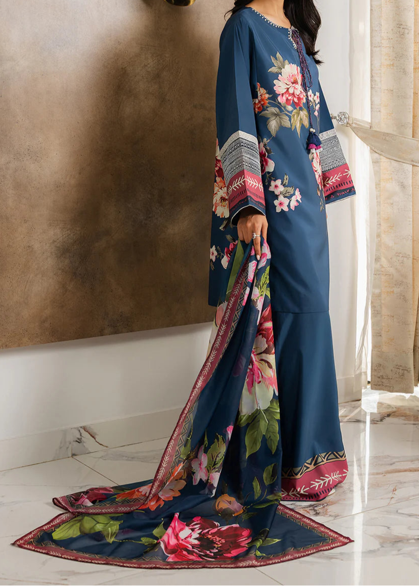 Grace W697 - Digital Printed 3pc Silk dress With Digital Printed Silk dupatta.
