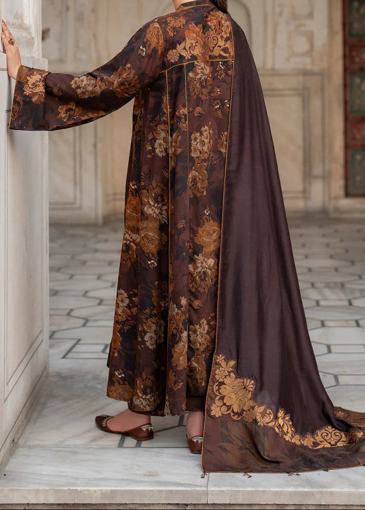 Grace W843 - Digital Printed 3pc Karandi Dress With Digital Printed Karandi Shawl.