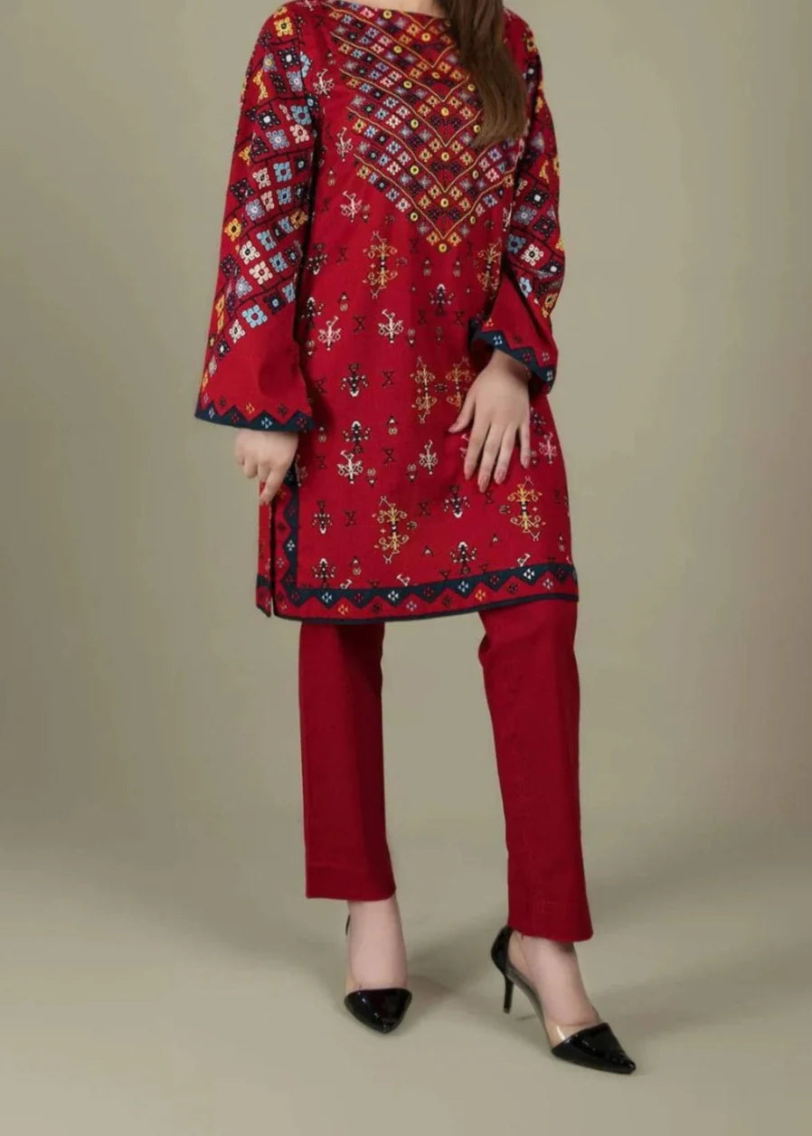 Grace Z-(W685) - Stitched Embroidered 2pc Marina Dress.