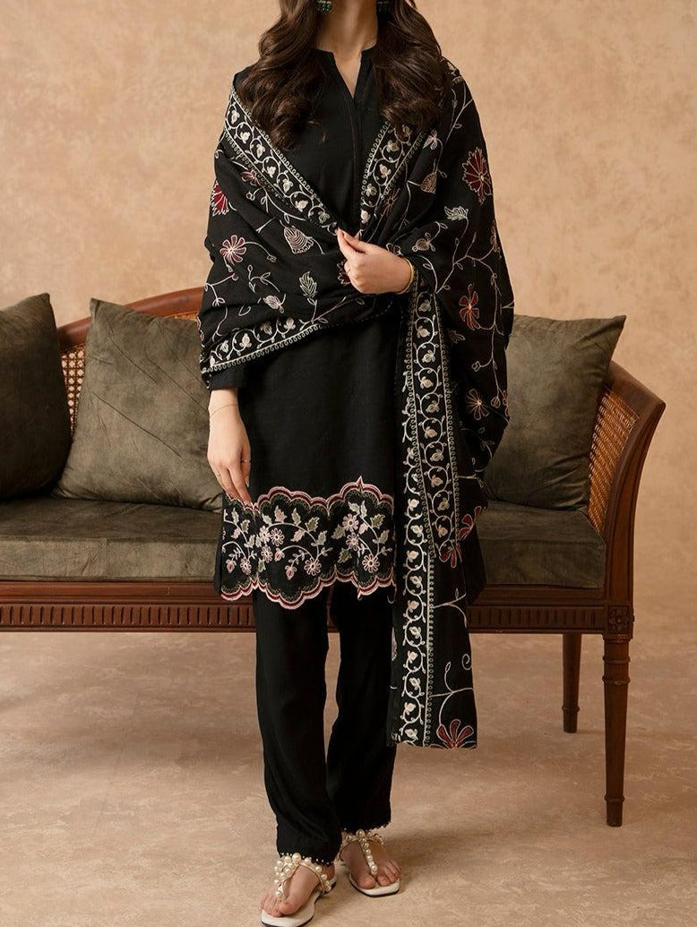 Grace S570-Embroidered 3Pc Lawn with Embroidered Organza dupatta.