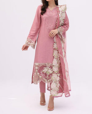 Grace S657-Embroidered 3PC Lawn with Embroidered munar dupatta.