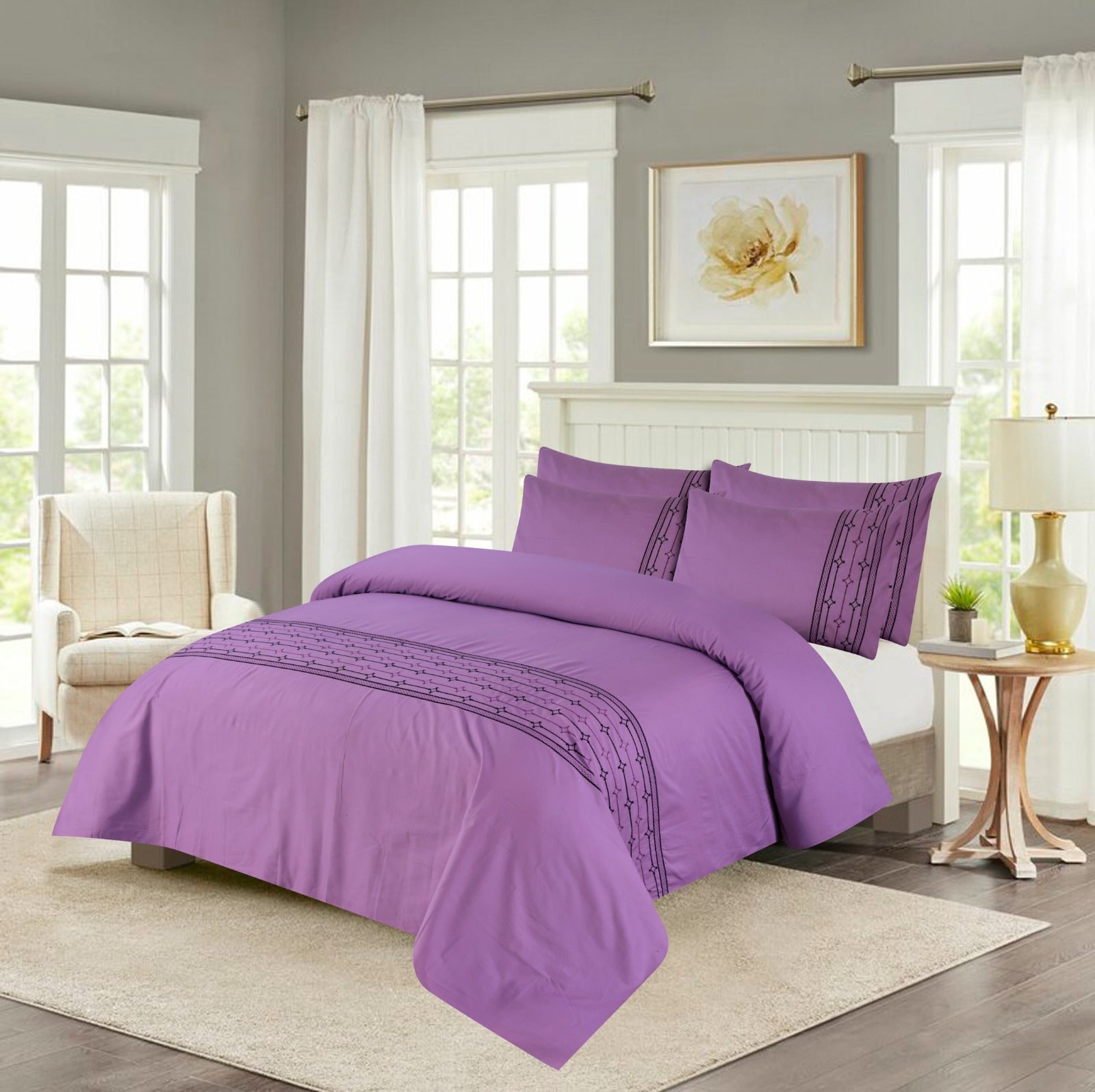 FL980 - Embroidered Bedsheet SET