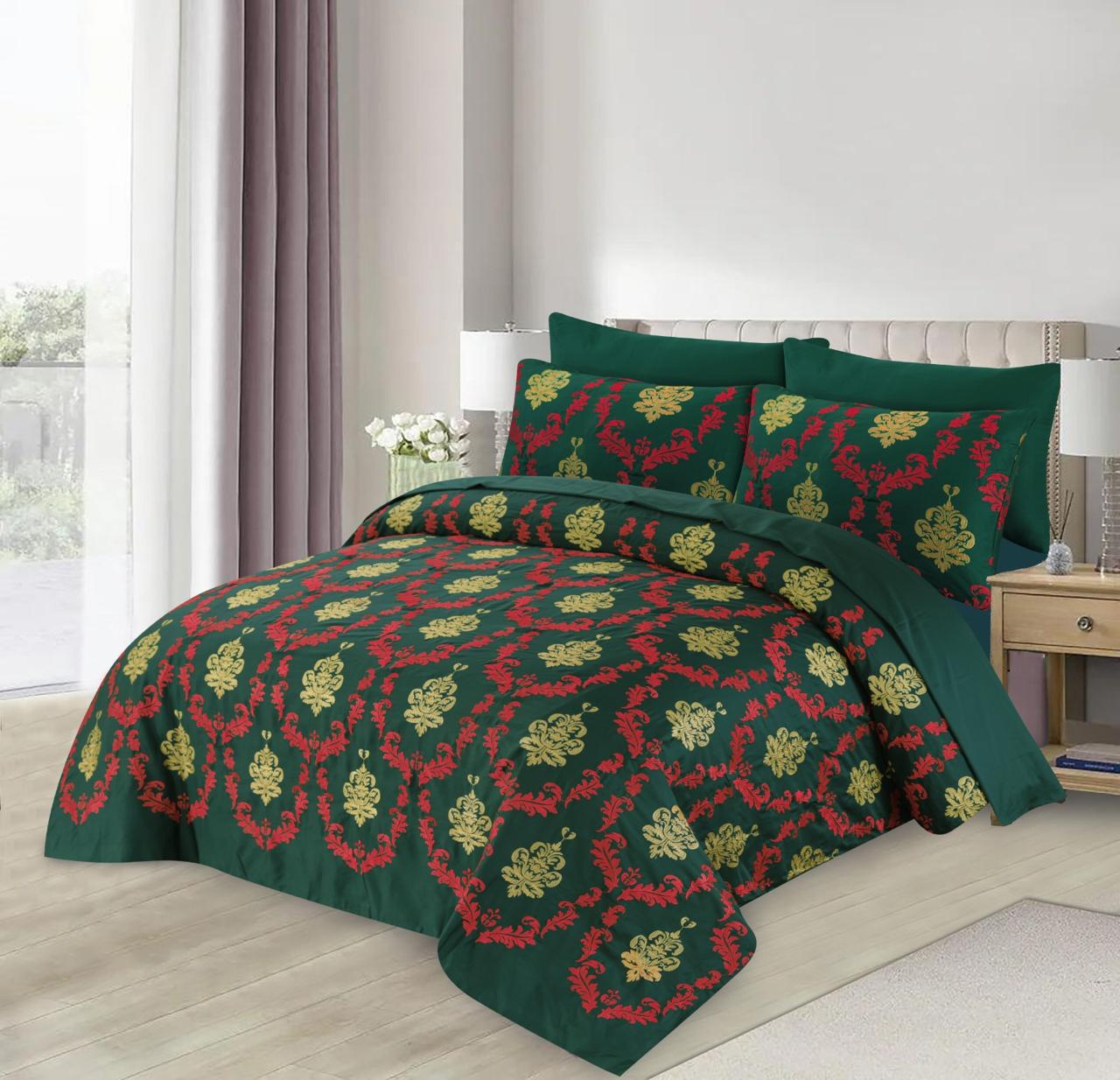 FL008-Embroidered Duvet Cover Set (Luxury Sateen).
