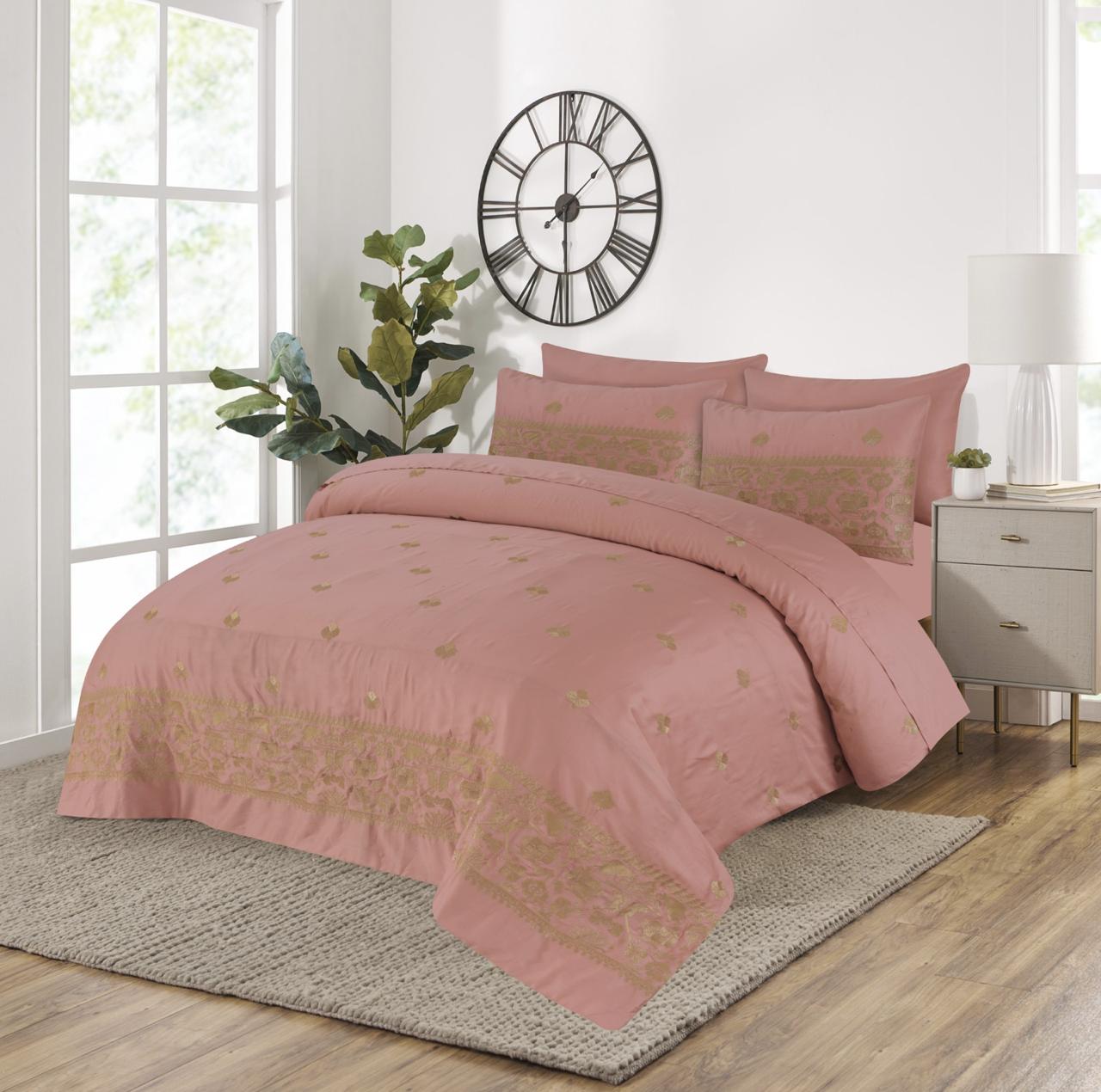 FL009-Embroidered Duvet Cover Set (Luxury Sateen).