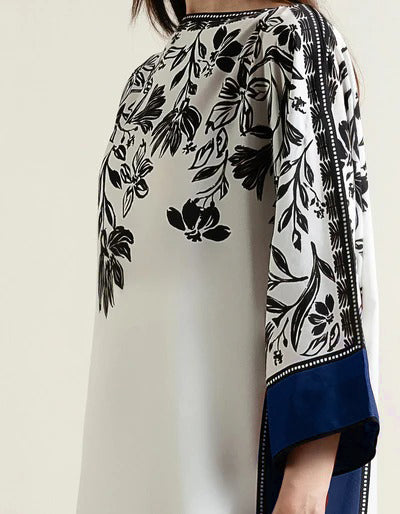 Grace W728 - Digital Printed 3pc Silk dress With Digital Printed Silk dupatta.