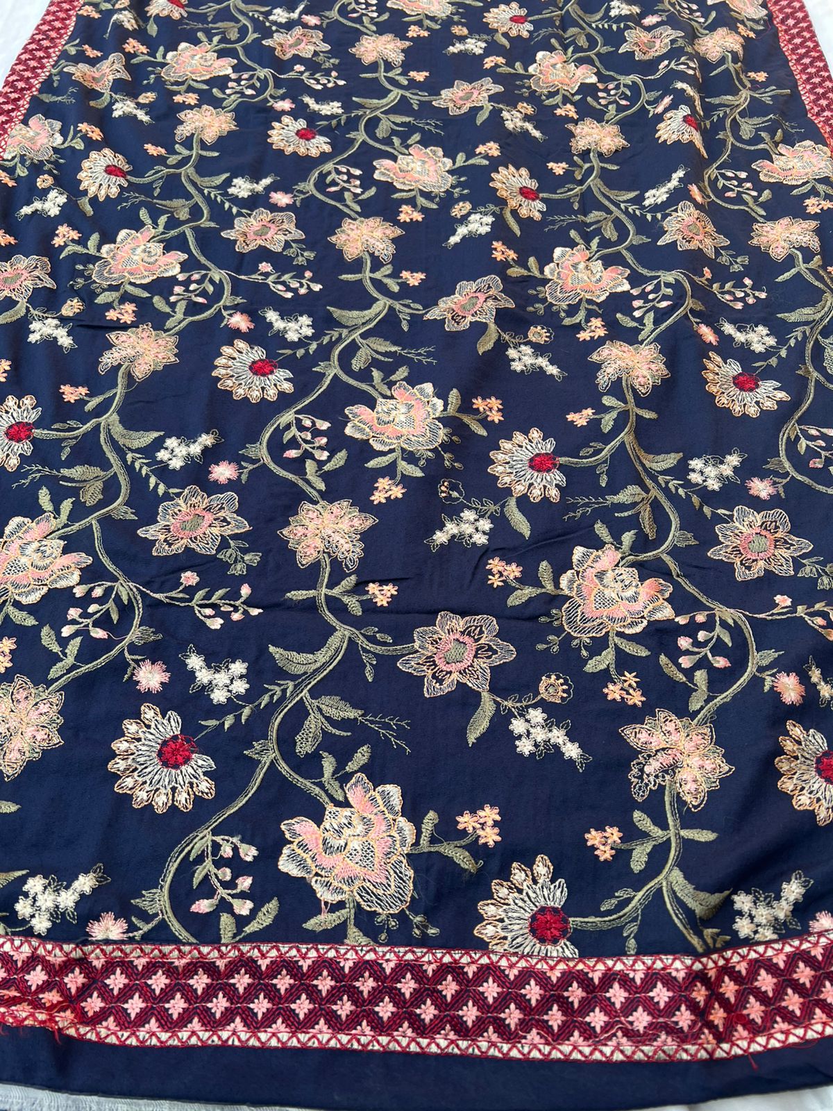 Sarinnah Premium D30-Luxury Formal Heavy Embroidered Karandi Shawl.