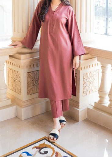 C-S 022- STITCHED 2PC DHANAK CO-ORD SET.