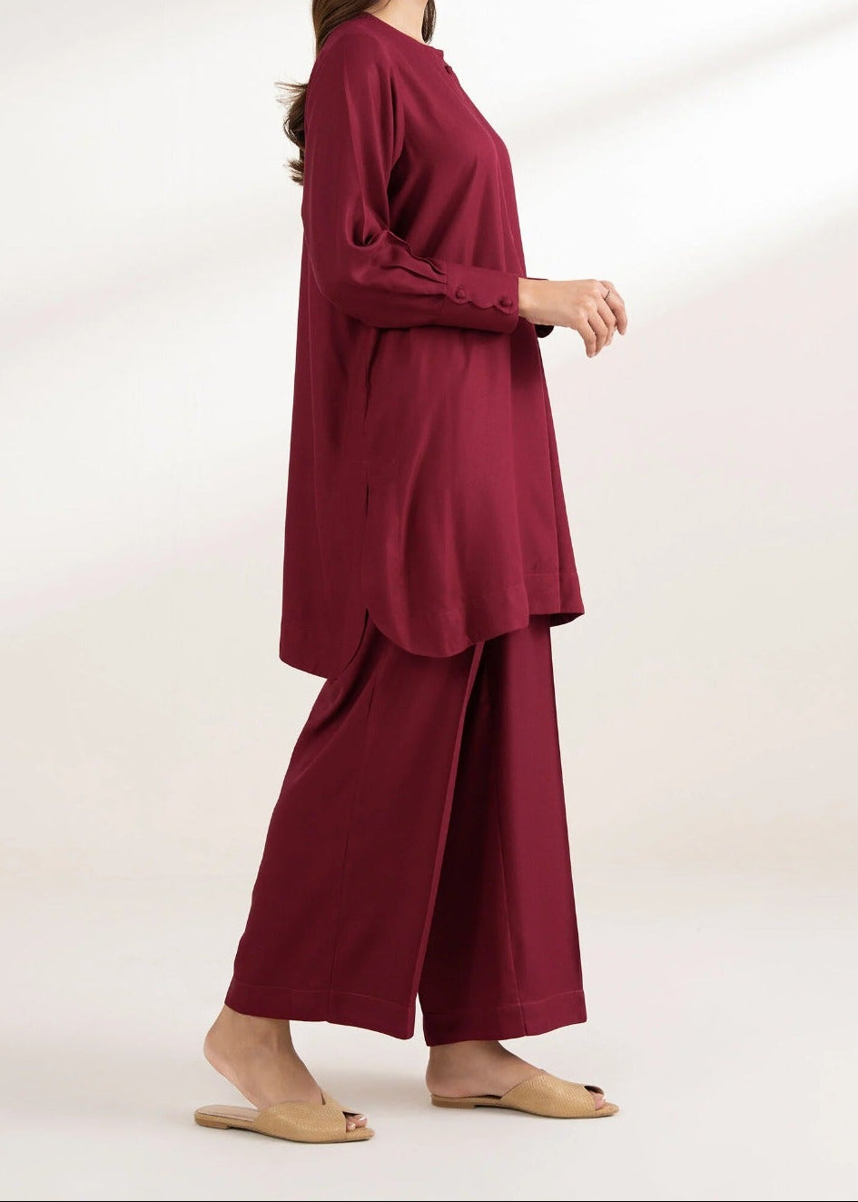 C-S 035- STITCHED 2PC DHANAK CO-ORD SET.