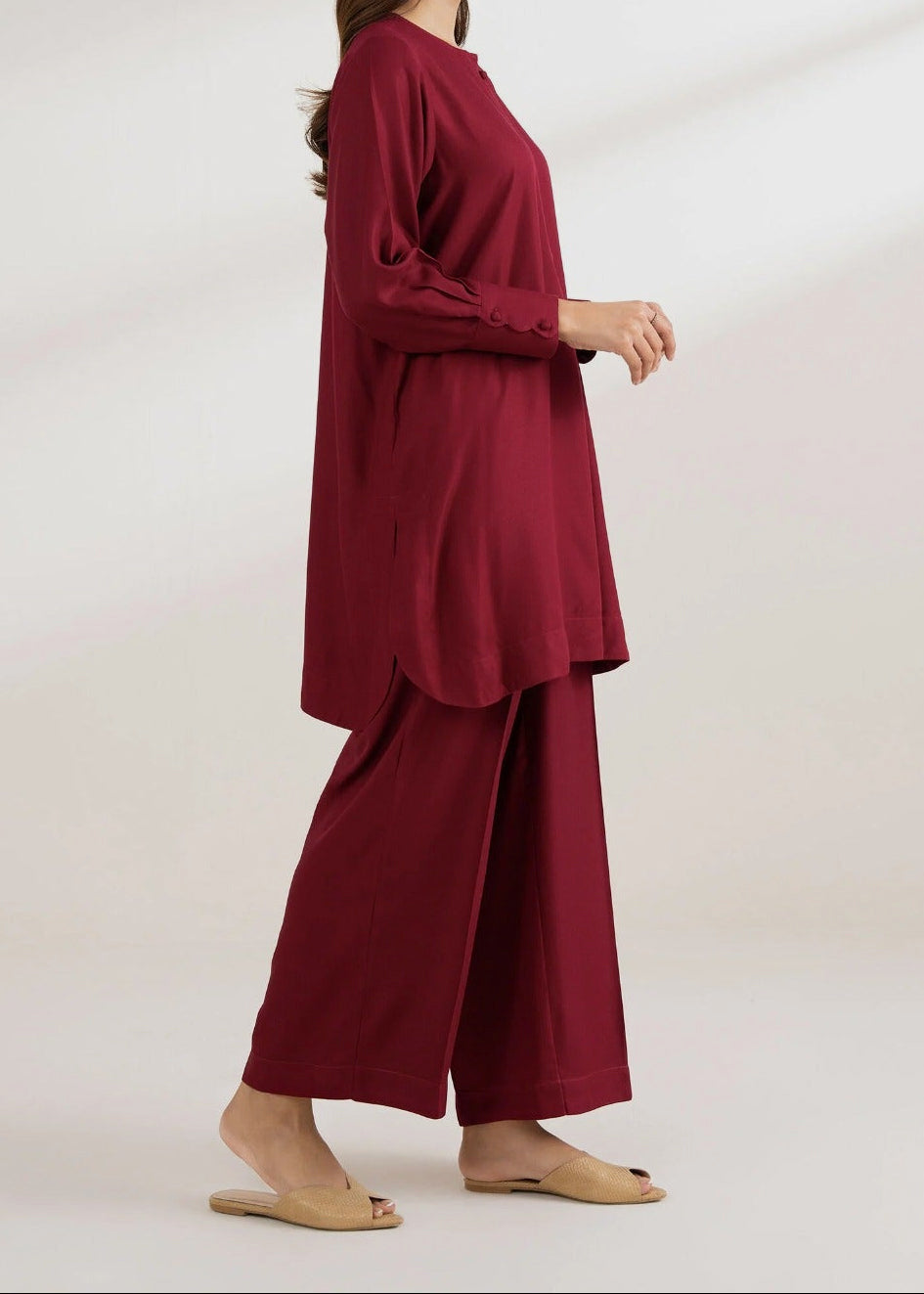 C-S 035- STITCHED 2PC DHANAK CO-ORD SET.