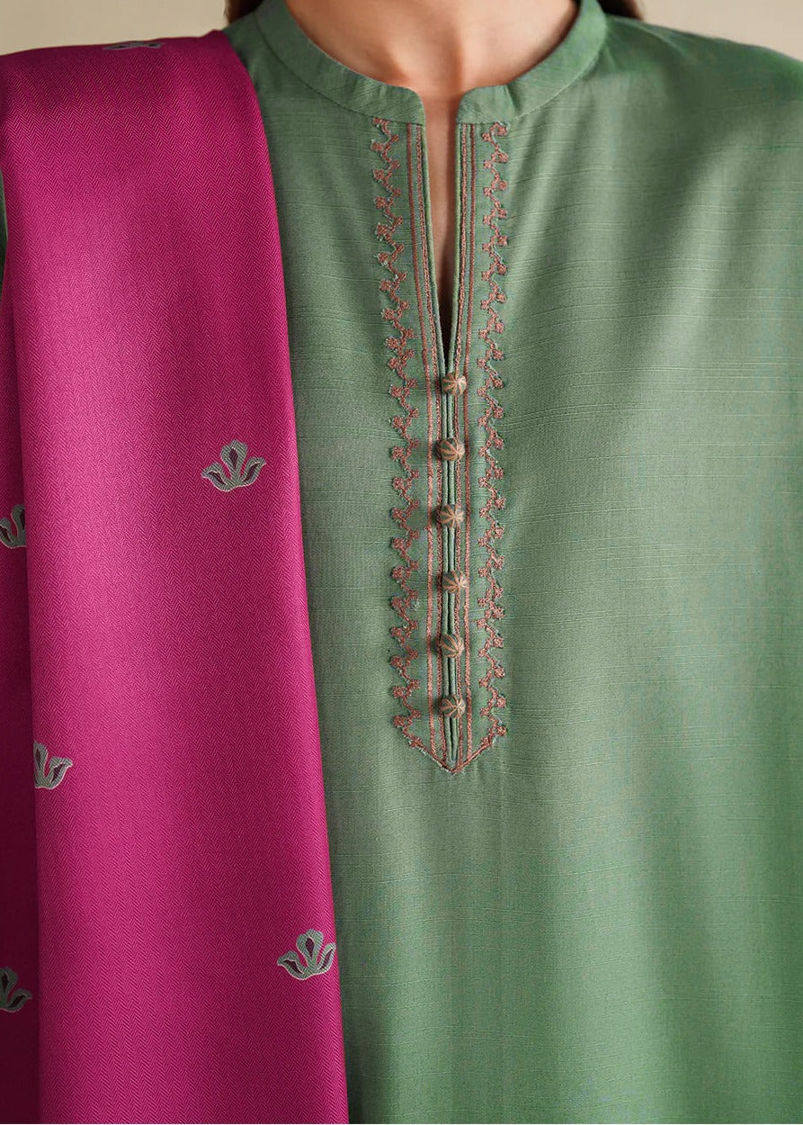 Grace S1290-Embroidered 3pc Lawn Dress With Printed Lawn Dupatta.