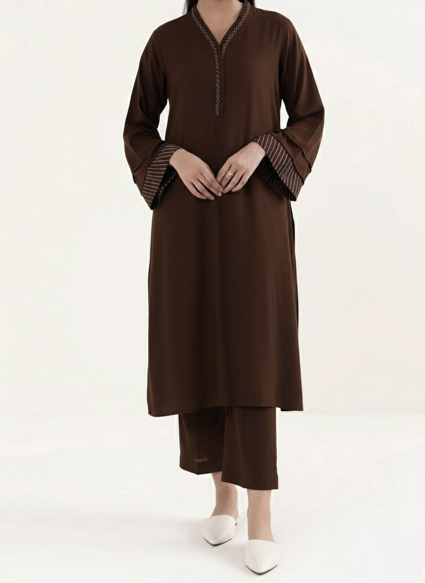 C-S 046- STITCHED 2PC LAWN CO-ORD SET.