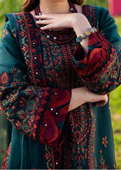 Grace Z-(S1314) - Stitched Embroidered 3pc Lawn Dress With Embroidered Chiffon Dupatta.