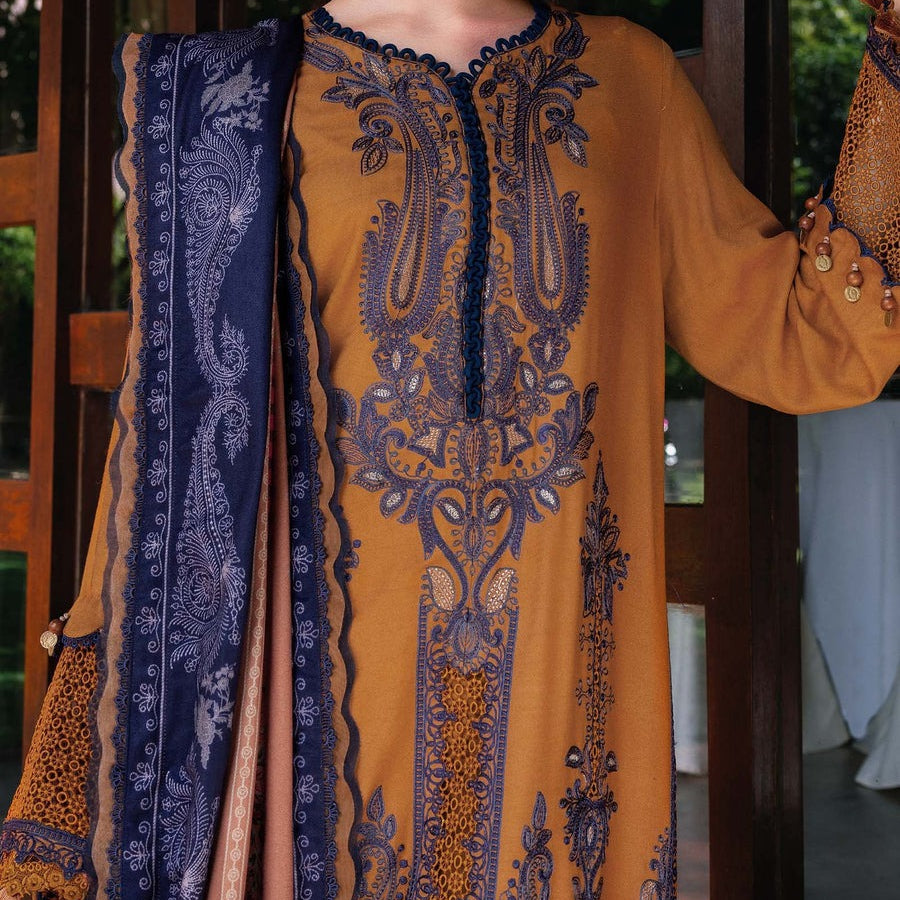 Grace S1343-Embroidered 3pc Lawn Dress With Printed Lawn Dupatta.