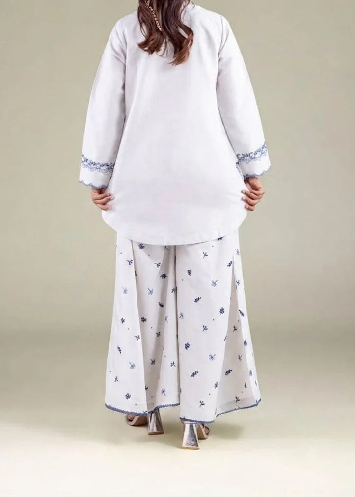 Grace Z-(S1485) - Stitched Embroidered 3pc Lawn Dress With Printed Lawn Dupatta.