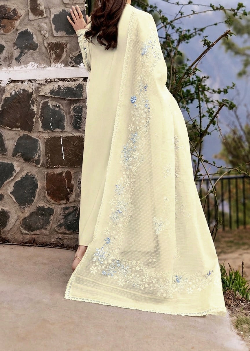 Grace S1507-Embroidered 3pc Lawn Dress With Printed Lawn Dupatta.