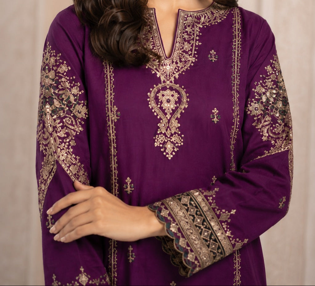 Grace S1567-Embroidered 2pc Lawn Dress.