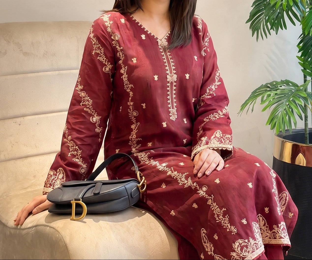 Grace S1613-Embroidered 2pc Lawn Dress.