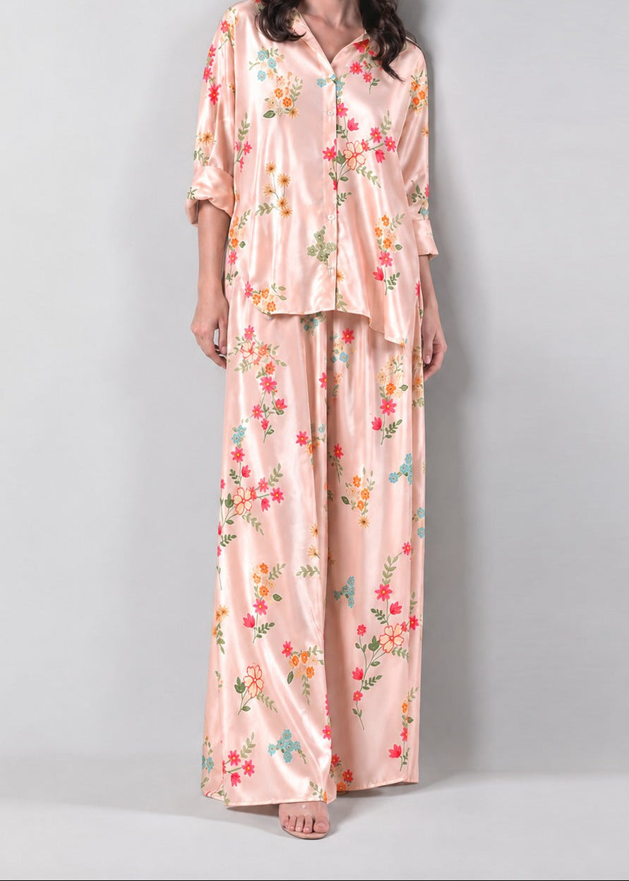 Grace W1066 - Digital Printed 2pc Silk Dress.