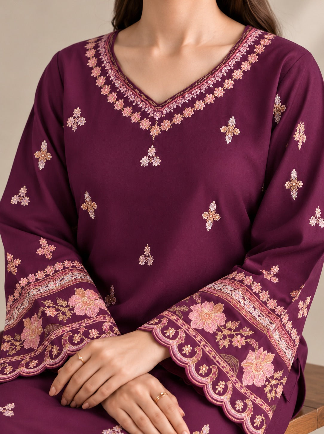 Grace W1090 - Embroidered Sequence 2pc Marina Dress.