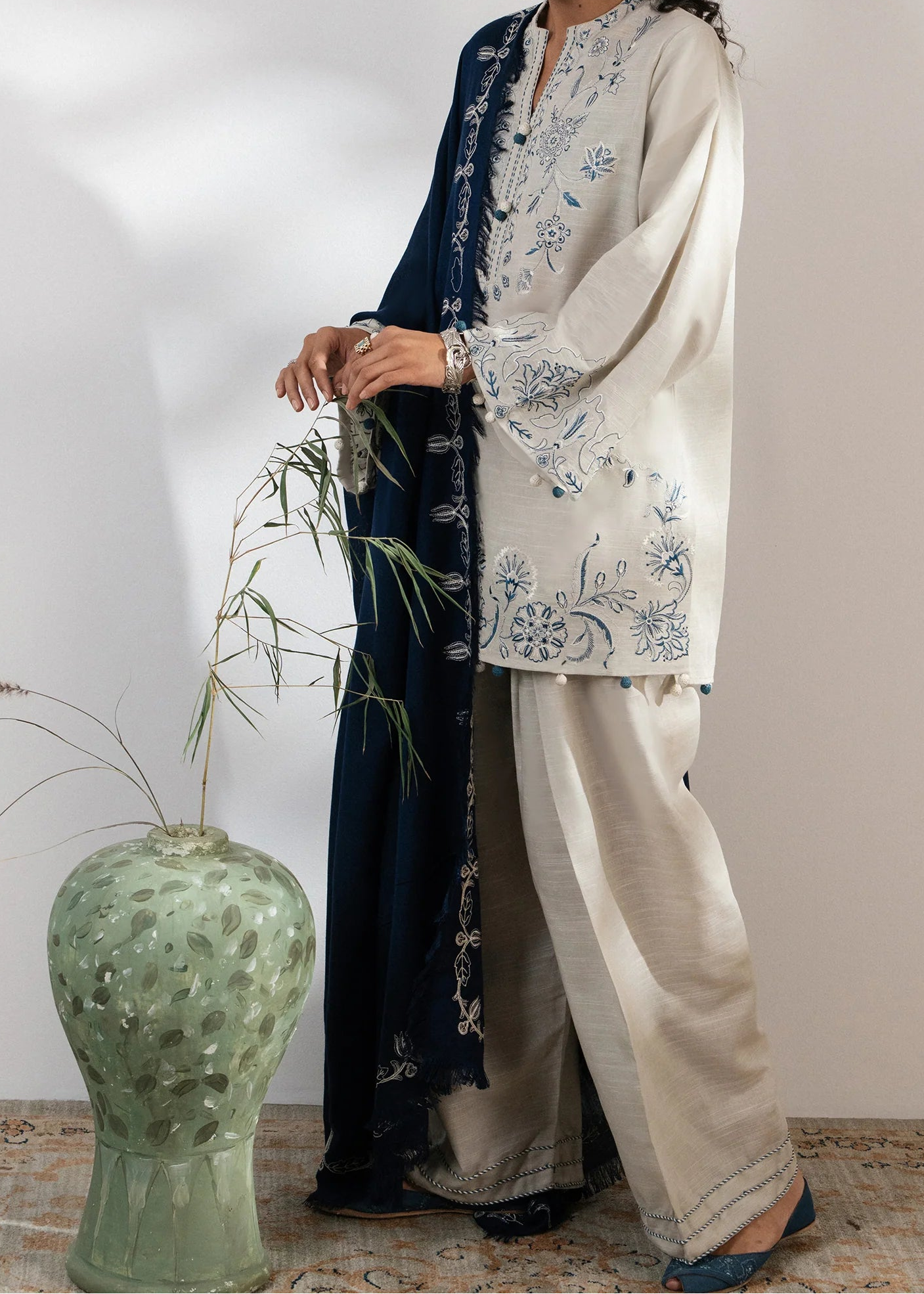 Grace S1430 - Embroidered 3pc Lawn Dress With Embroidered Lawn Dupatta.
