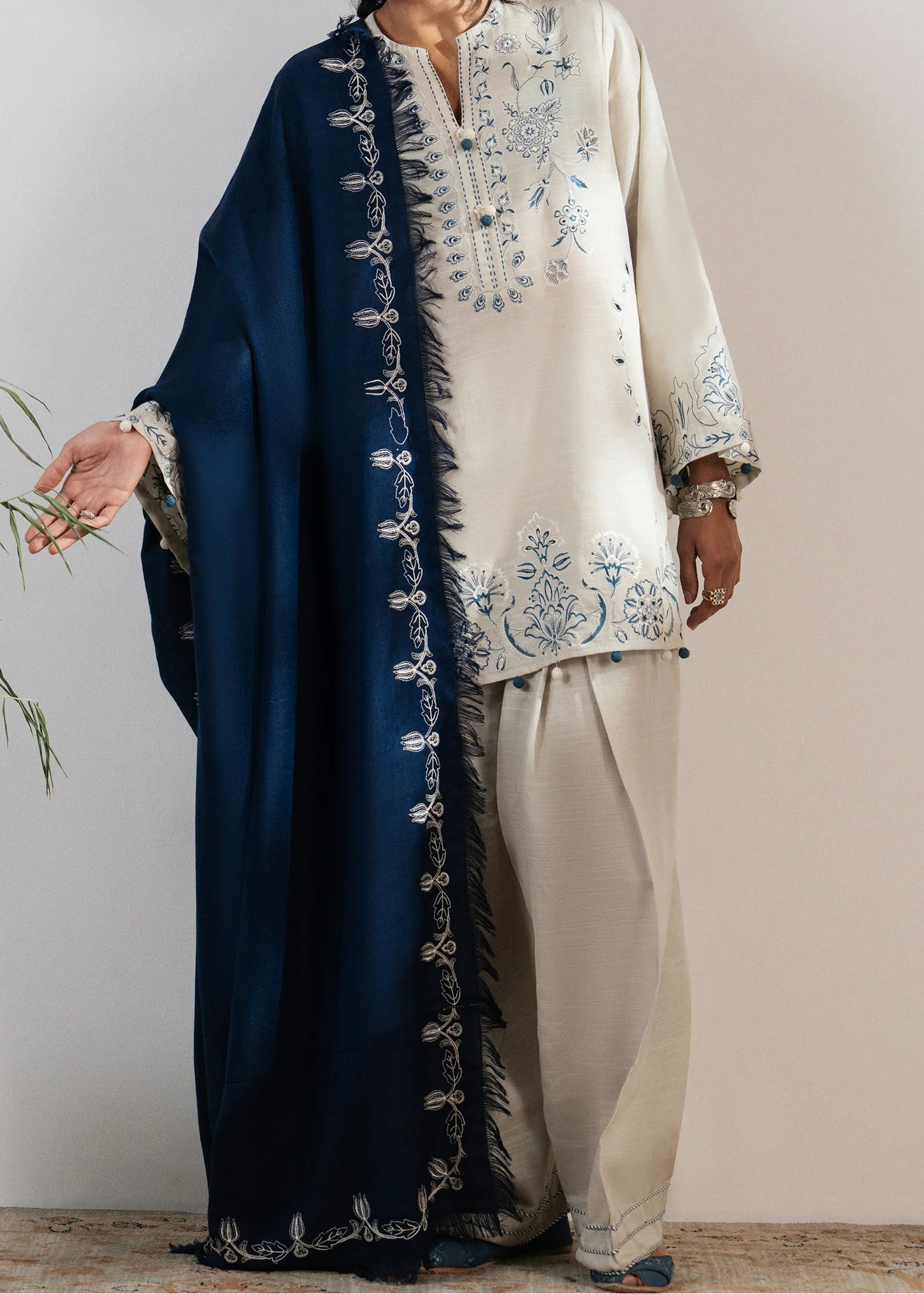 Grace S1430 - Embroidered 3pc Lawn Dress With Embroidered Lawn Dupatta.