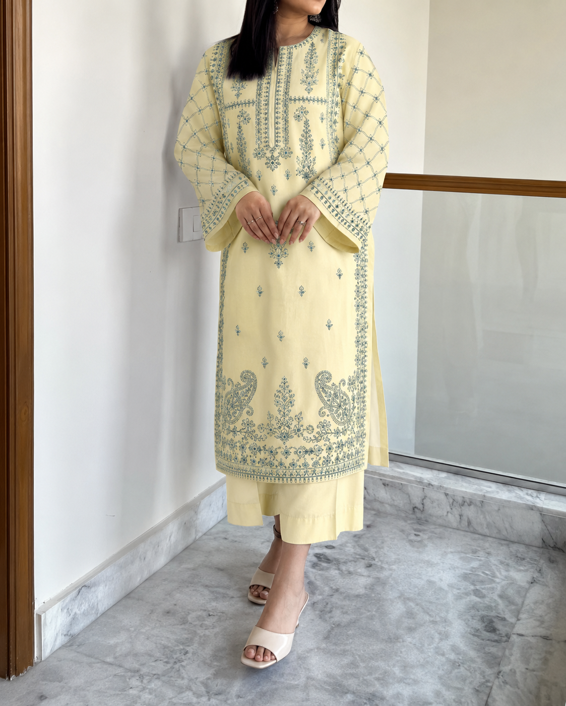 Grace S1454 -Embroidered 2pc lawn dress