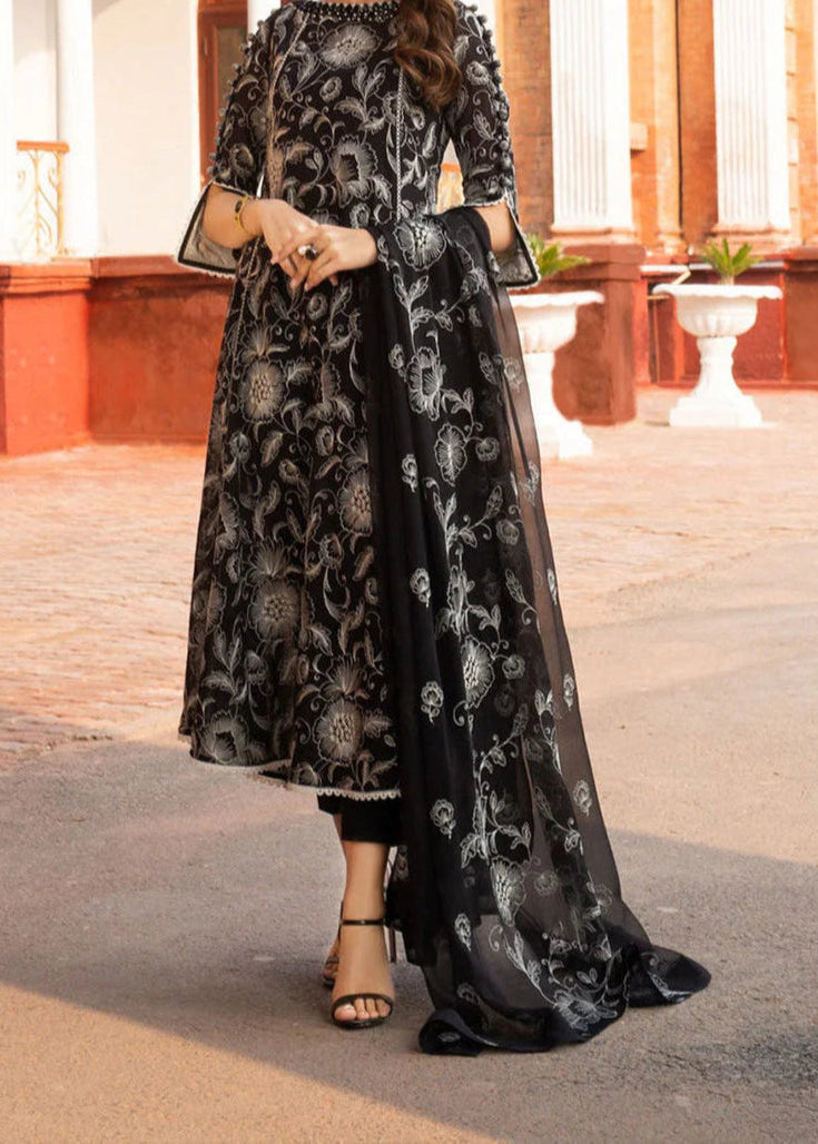 Grace S1260-Embroidered 3pc Lawn Dress With Embroidered Chiffon Dupatta.