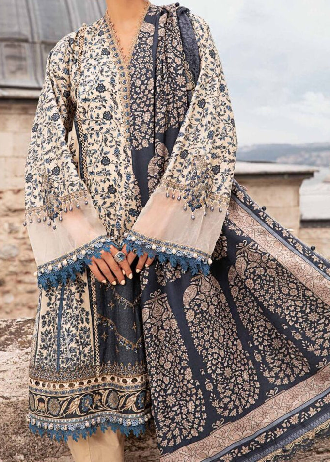 Grace W819 - Digital Printed 3pc Karandi Dress With Digital Printed Karandi Shawl.