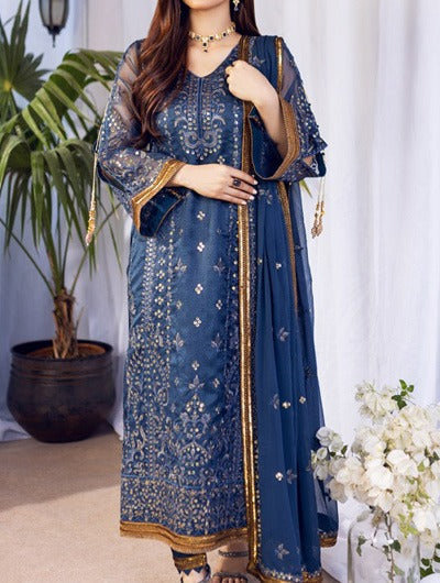 Chashm-E-Mast – Embroidered Silk Net Unstitched 3Pc Suit
