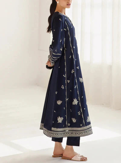 Grace Z-(W493)- Stitched Embroidered 2Pc Marina Dress.