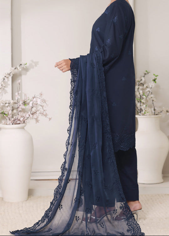 NAZY CHARM – EMBROIDERED CHIKANKARI LAWN UNSTITCHED 3PC SUIT.