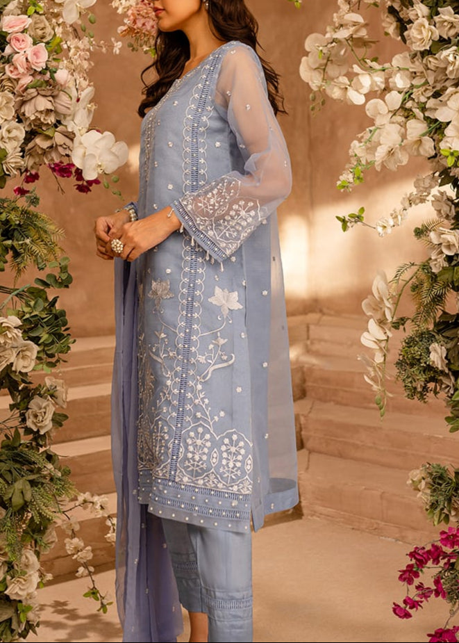 FAIRY GLOW– Embroidered Chiffon Unstitched 3Pc Suit.