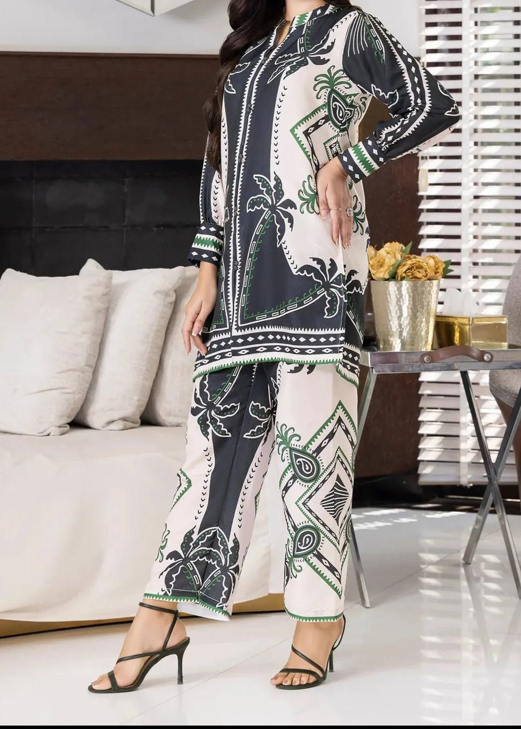 Grace W721 - Digital Printed 3pc Silk dress With Digital Printed Silk dupatta.