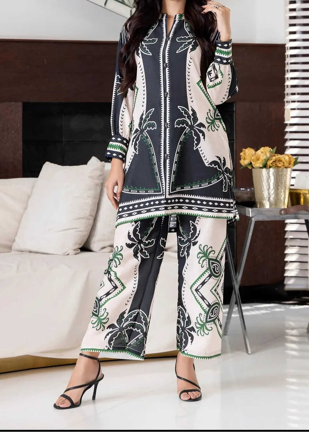 Grace W721 - Digital Printed 3pc Silk dress With Digital Printed Silk dupatta.
