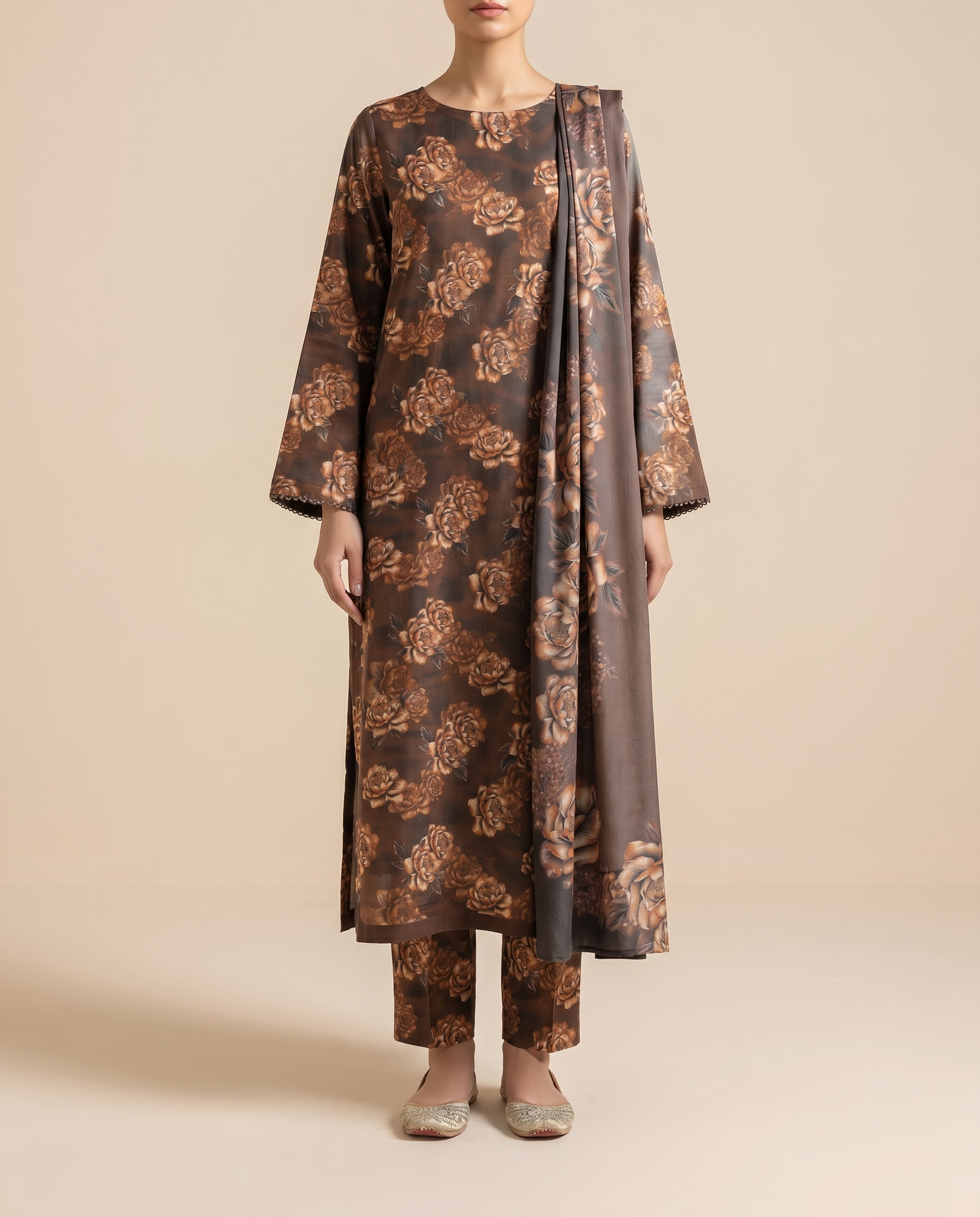 Grace S1412- Digital Printed 3pc Lawn Dress With Printed Lawn Dupatta.