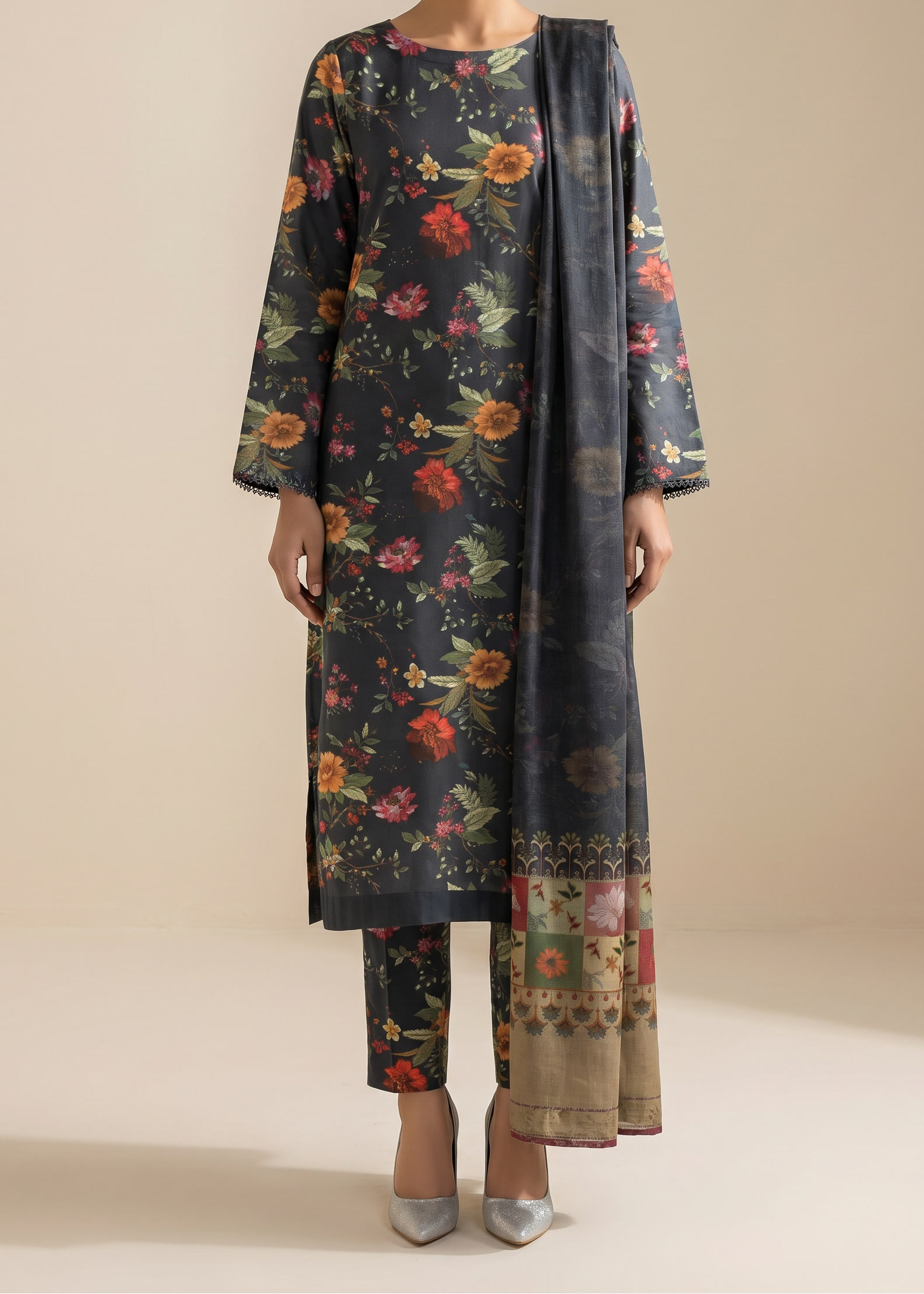 Grace S1420- Digital Printed 3pc Lawn Dress With Printed Lawn Dupatta