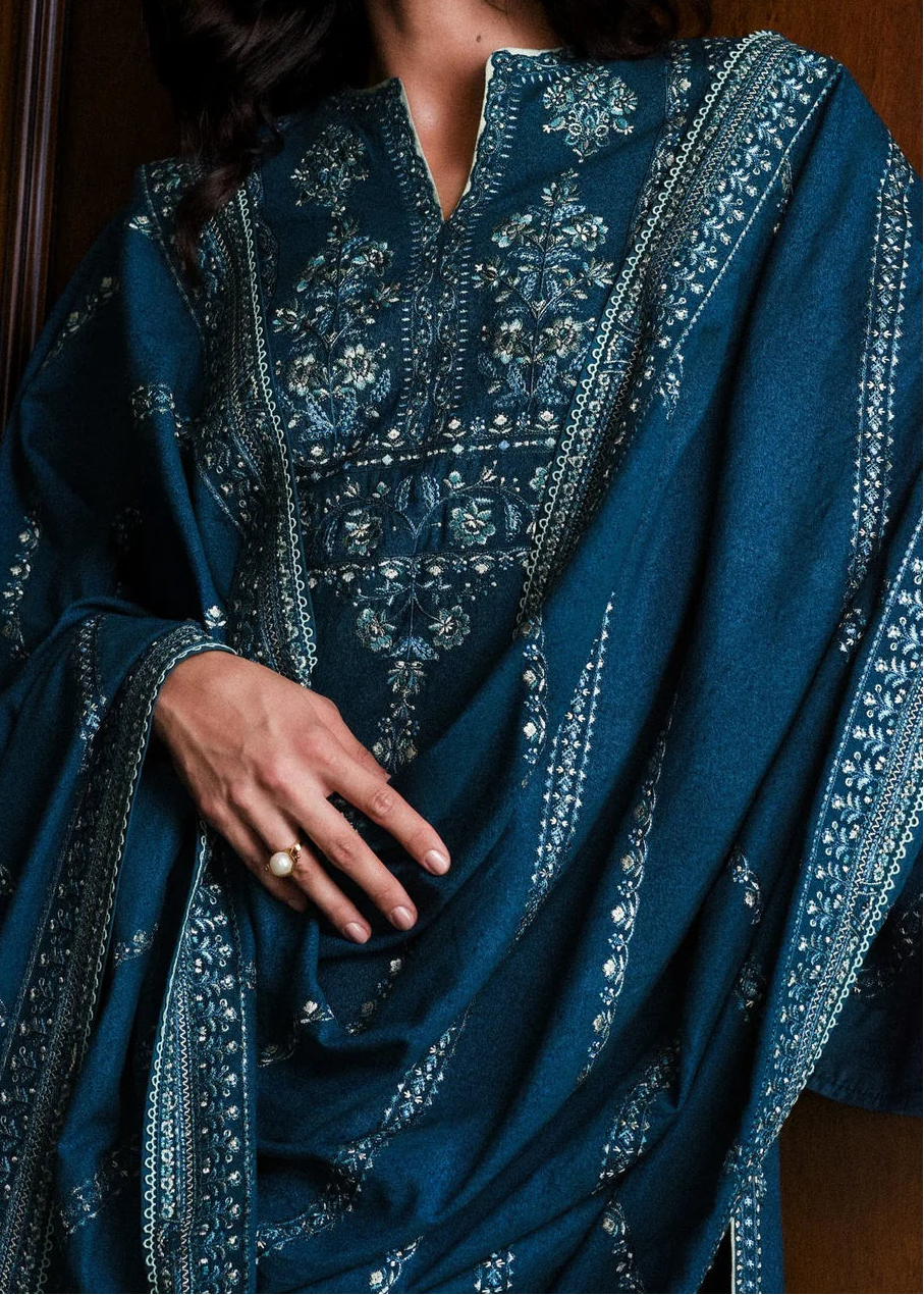 Grace W859-Embroidered 3pc Marina Dress With Embroidered Marina Shawl.