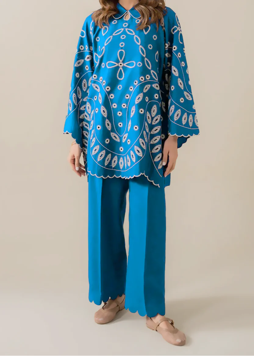 Grace Z-(W890) - Stitched Embroidered 2pc Chikankari Marina Dress.