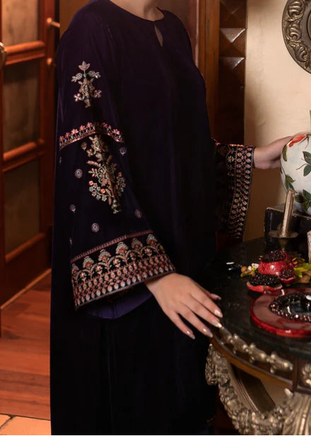 Grace W997-Embroidered 2pc Velvet Dress.