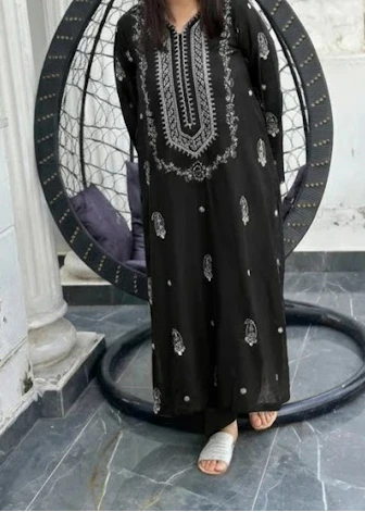 Grace Z-(S1452) - Stitched Embroidered 2pc Lawn Dress.