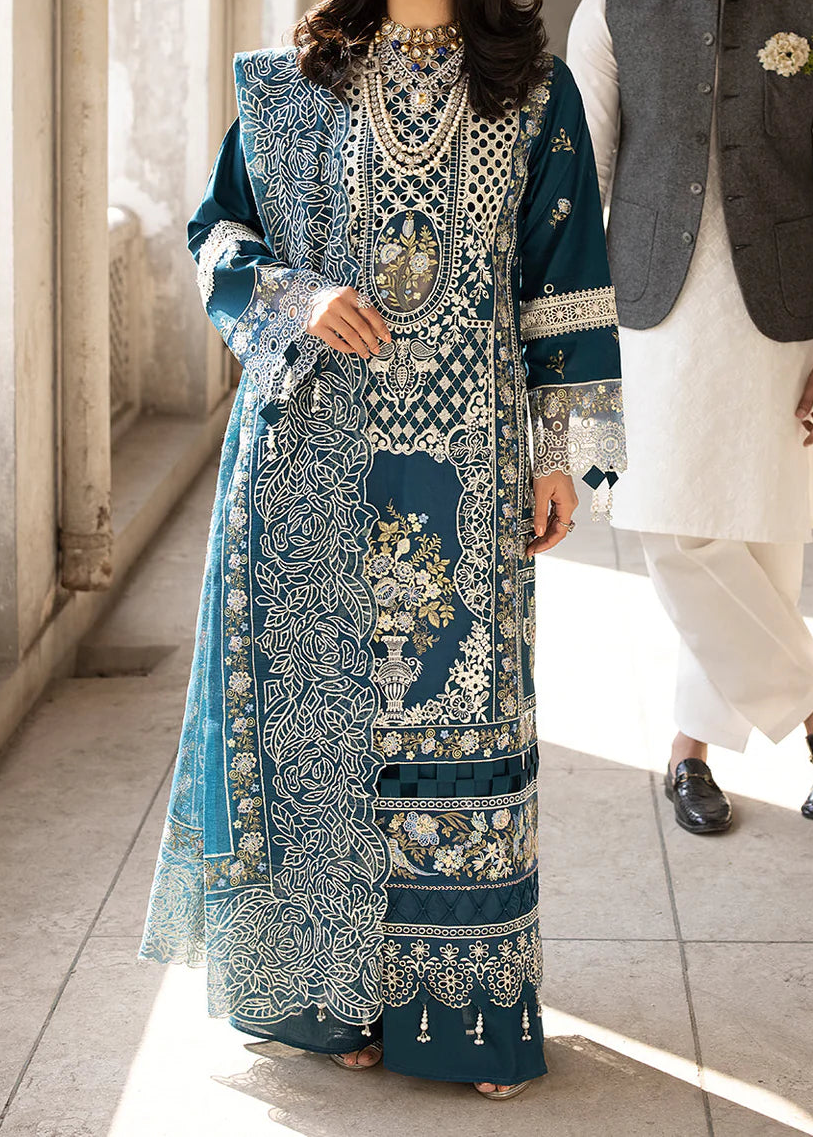 Grace S1545 - Embroidered 3pc Lawn Dress With Printed Lawn Dupatta.
