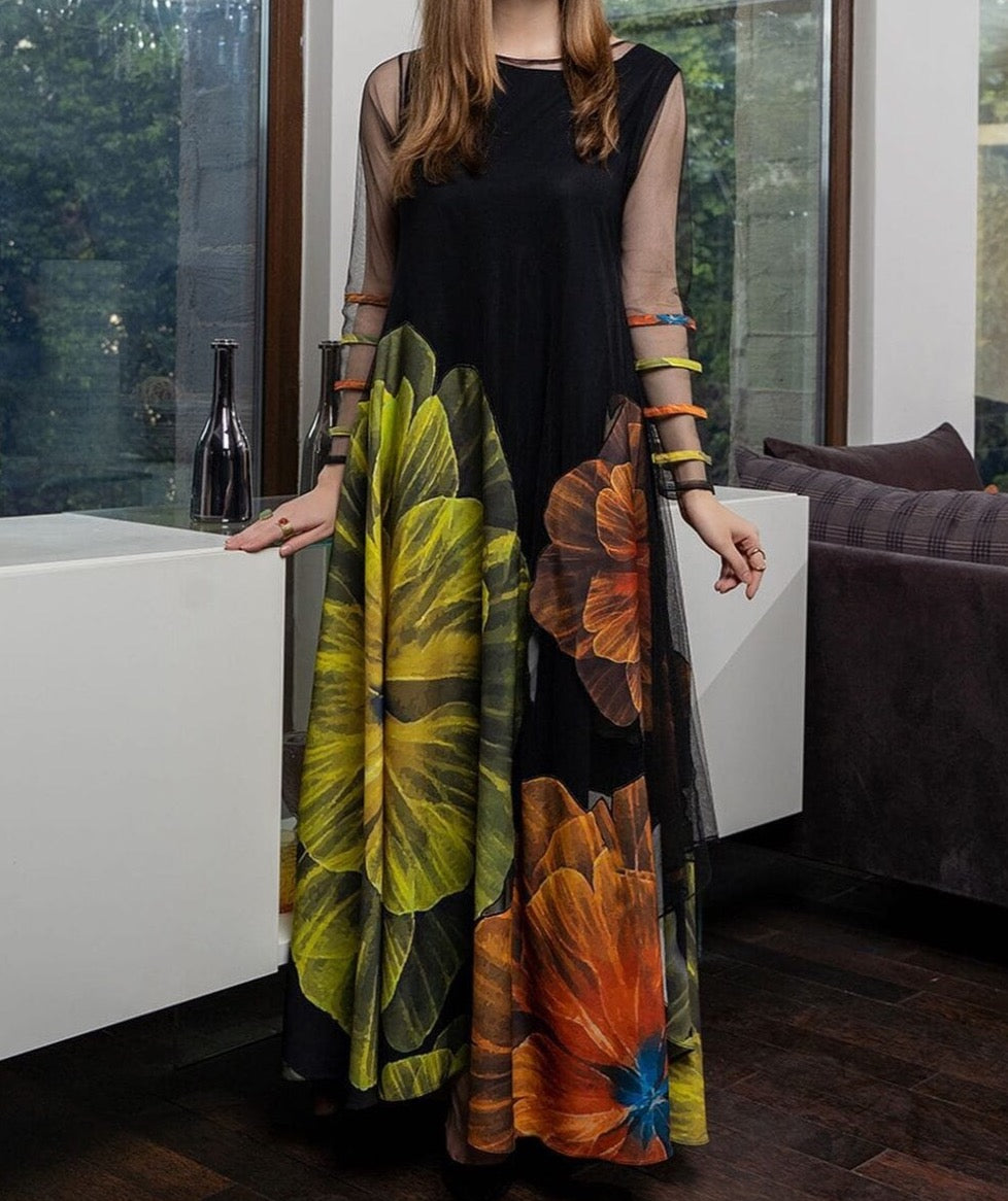 Grace S42 - Digital Printed 2pc Organza dress.
